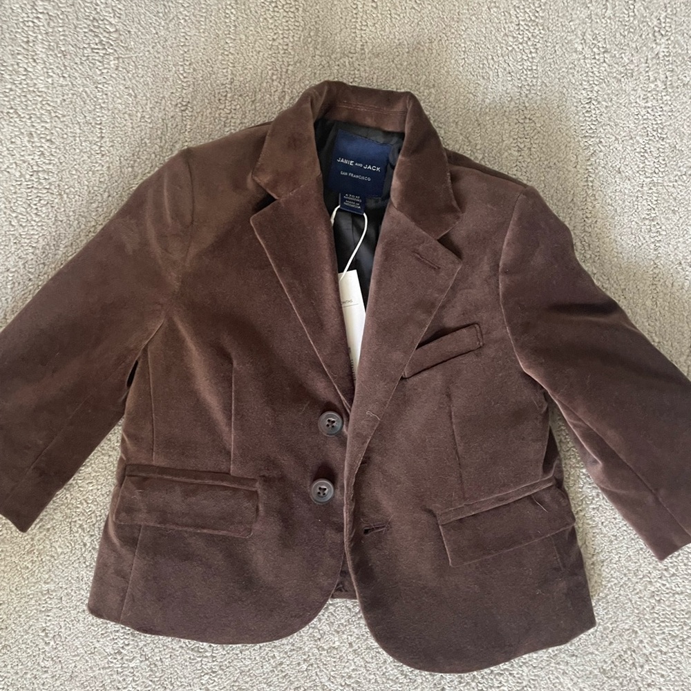 Janie and Jack Brown Kids Blazer